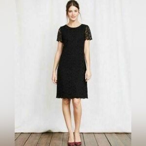 BODEN | Black Overlay Lace Harriet Shift Dress Sz.‎ 2